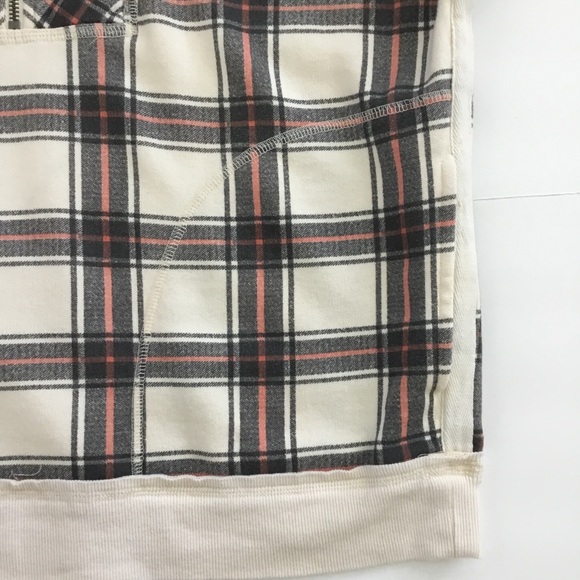 Free People “Why Not” Plaid Quarter Zip Size M - Picture 9 of 13